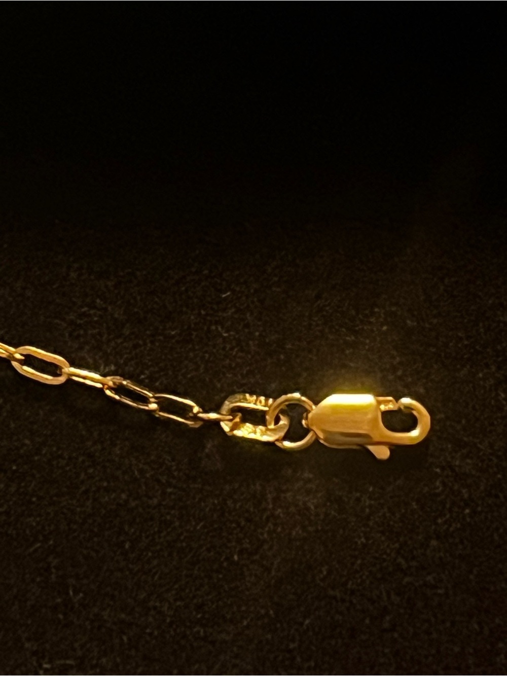 Real 10k Gold paperclip Link Chain bracelet 7” 2mm with Lobster Clasp